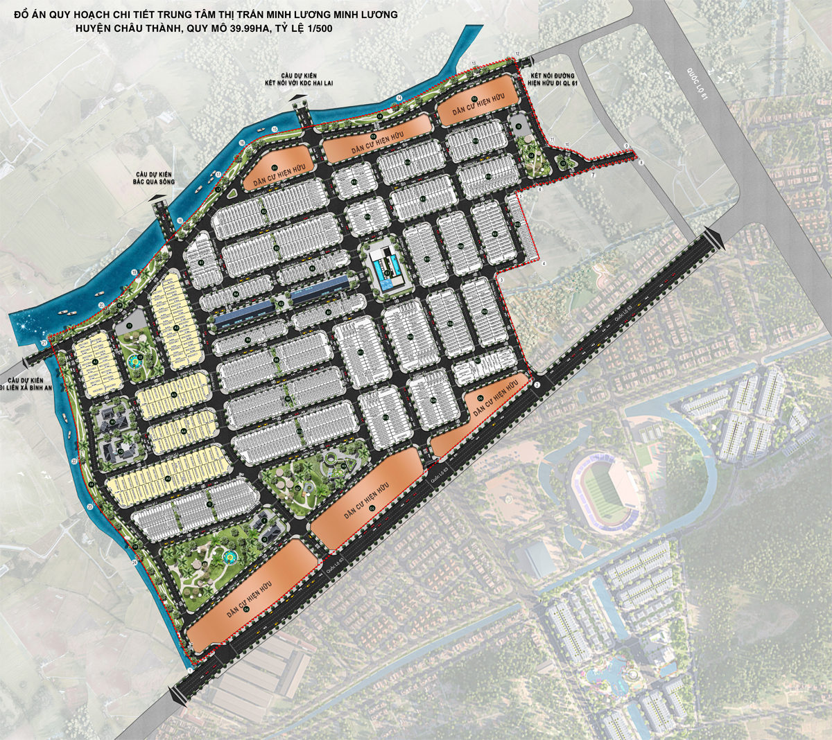 Bản đồ Quy hoạch Trung tâm Thị Trấn Minh Lương